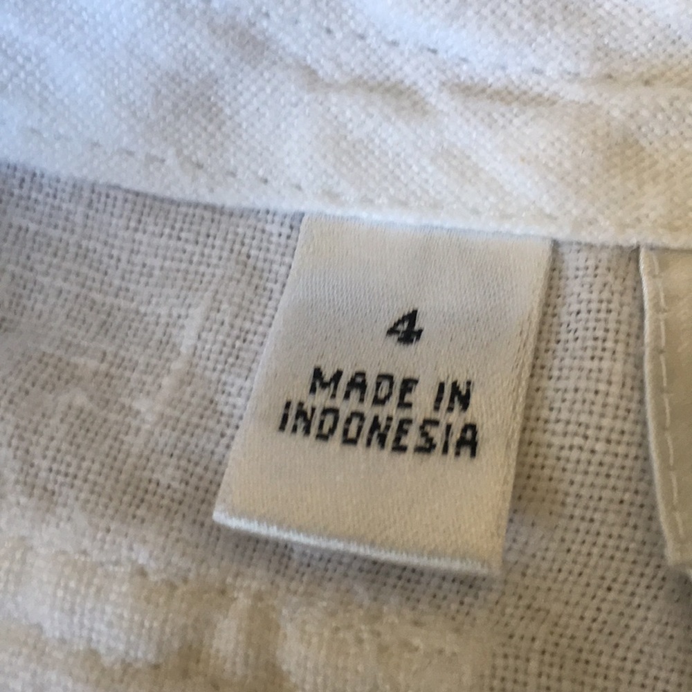 White Linen Talbots Drawstring Shorts - image 5